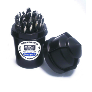 29 Piece Twister Champion Brute Platinum Xm28 1/16" Thru 1/2" X 64Ths Mechanics Length Drill Set